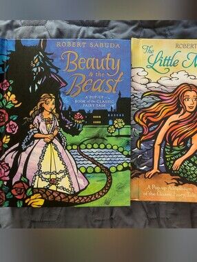 Bundle Of 2 Robert Sabuda Pop-up Books - Beauty And The Beast, Little Mermaid